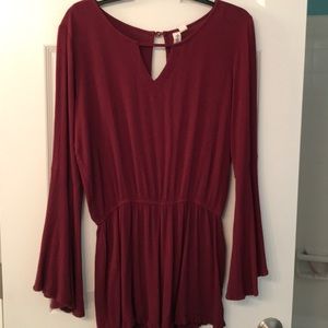 Burgundy romper